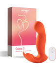 Honey Play Box Crave 3 G-spot Vibrator with Rotating Massage Head and Clit Tickler Orange
