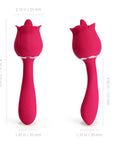 Honey Play Box Rhea The Rose Clit Tongue Licking Vibrator and G-spot Massager Red