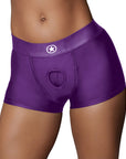 Ouch! Vibrating Strap-on Boxer Purple M/L
