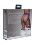 Ouch! Vibrating Strap-on Panty Harness with Open Royal Blue Black M/L