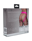 Ouch! Vibrating Strap-on Panty Harness with Open Pink Black M/L