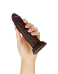 Shaft Model J: 5.5 in. Dual Density Silicone Dildo Mahogany