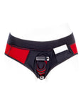 SpareParts Tomboi Cover Brief Style Underwear Harness Nylon Red/Black 5XL