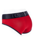 SpareParts Tomboi Cover Brief Style Underwear Harness Nylon Red/Black 5XL