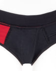 SpareParts Tomboi Cover Brief Style Underwear Harness Nylon Red/Black 5XL