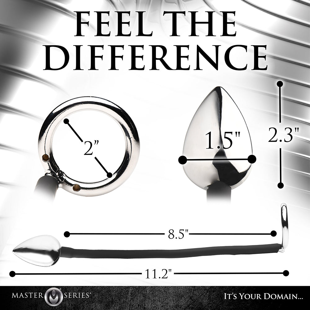 Master Series Tug + Plug Cock &amp; Ball Ring with Anal Plug