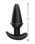 BANG! 21X Vibrating Silicone Butt Plug with Remote Control Black