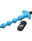 BANG! Vibrating Silicone Anal Beads & Remote Control Blue