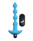 BANG! Vibrating Silicone Anal Beads & Remote Control Blue
