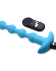 BANG! Vibrating Silicone Anal Beads & Remote Control Blue