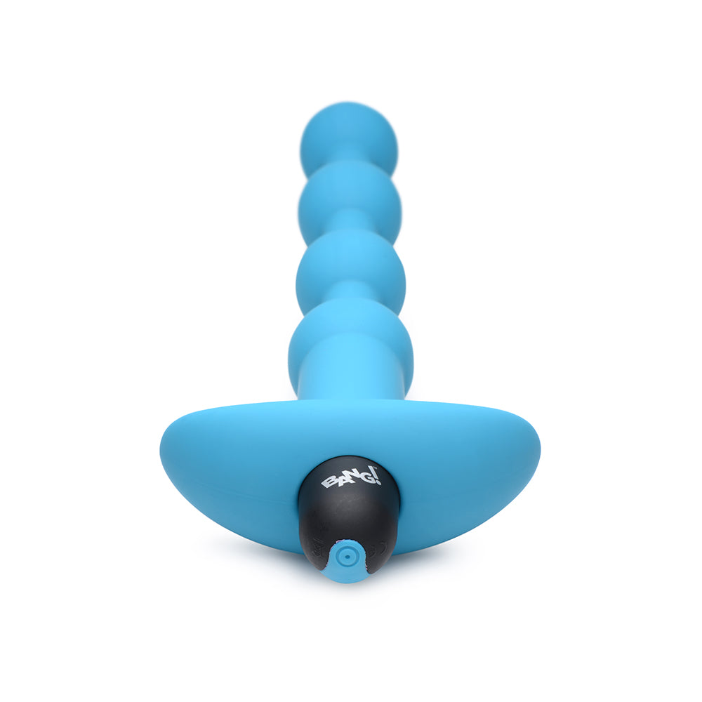 BANG! Vibrating Silicone Anal Beads &amp; Remote Control Blue