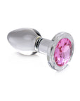 Booty Sparks Pink Gem Glass Anal Plug S