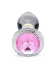 Booty Sparks Pink Gem Glass Anal Plug S