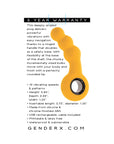 Gender X Bumble Rechargeable Silicone Vibrating Plug Yellow