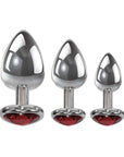 Adam & Eve Three Hearts Gem Anal Plug Set