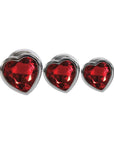 Adam & Eve Three Hearts Gem Anal Plug Set