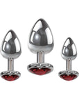 Adam & Eve Three Hearts Gem Anal Plug Set