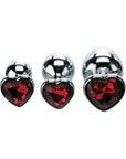 Adam & Eve Three Hearts Gem Anal Plug Set