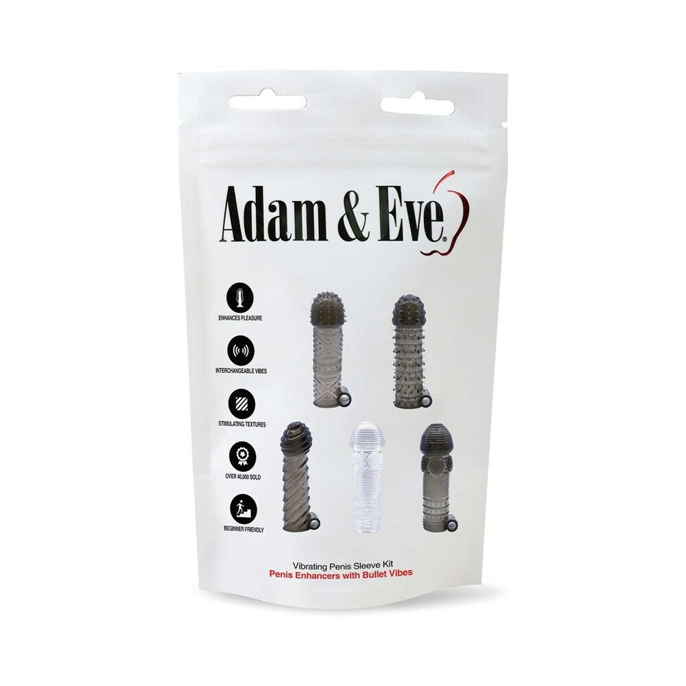 Adam &amp; Eve Vibrating Penis Sleeve Kit (Bag)