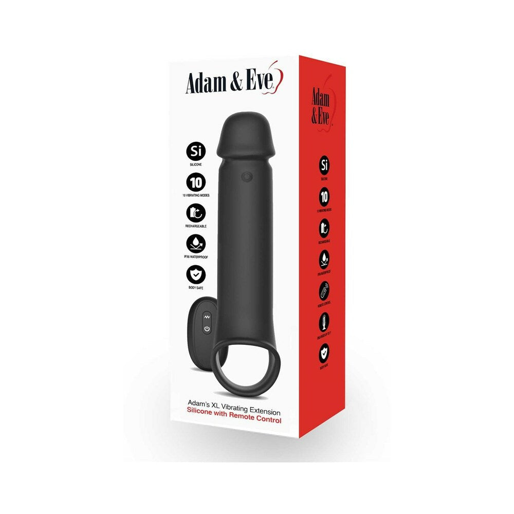 Adam &amp; Eve Adam's XL Vibrating Extension Silicone with Remote Control
