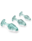 Adam & Eve Glitter Gem Butt Plug Set Blue