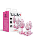 Adam & Eve Glitter Gem Butt Plug Set Pink