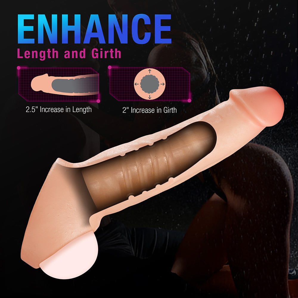Performance Plus Thrive 2.5 in. Silicone Penis Xtender Beige