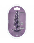 Ouch! Smooth Silicone Beaded Anal Plug 4.6 in. Metallic Purple
