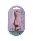 Ouch! Smooth Silicone Curvy Anal Plug 4.6 in. Rose Gold