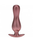 Ouch! Smooth Silicone Curvy Anal Plug 4.6 in. Rose Gold