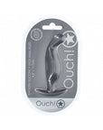Ouch! Smooth Silicone P-Spot Anal Plug 4.6 in. Gun Metal