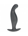 Ouch! Smooth Silicone P-Spot Anal Plug 4.6 in. Gun Metal