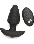 BANG! Rotating & Vibrating Silicone Butt Plug with Remote Black