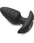 BANG! Rotating & Vibrating Silicone Butt Plug with Remote Black