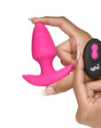BANG! Rotating & Vibrating Silicone Butt Plug with Remote Pink