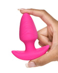 BANG! Rotating & Vibrating Silicone Butt Plug with Remote Pink