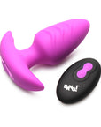 BANG! Rotating & Vibrating Silicone Butt Plug with Remote Purple