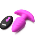 BANG! Rotating & Vibrating Silicone Butt Plug with Remote Purple