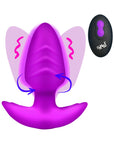 BANG! Rotating & Vibrating Silicone Butt Plug with Remote Purple