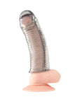 Blue Line 6.5 in. Clear Textured Penis Enhancing Sleeve Extension