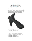 Selopa P-Spot Trainer Battery Operated Prostate Vibe Silicone Black