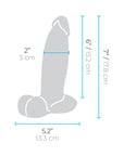 b-Vibe Slipskin Realistic Silicone Dildo 7 in. Girthy Mocha