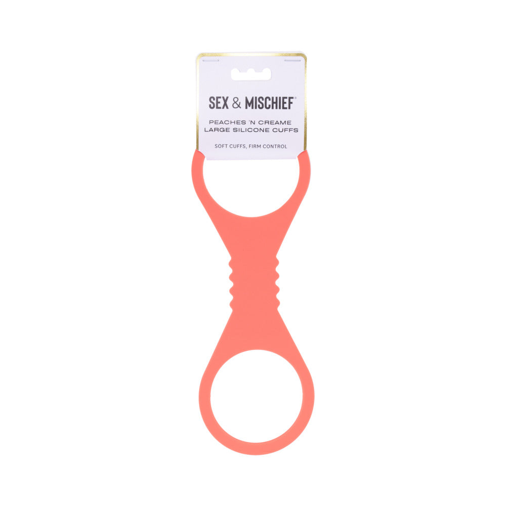 Sportsheets Sex &amp; Mischief Peaches 'n CreaMe Large Silicone Cuffs