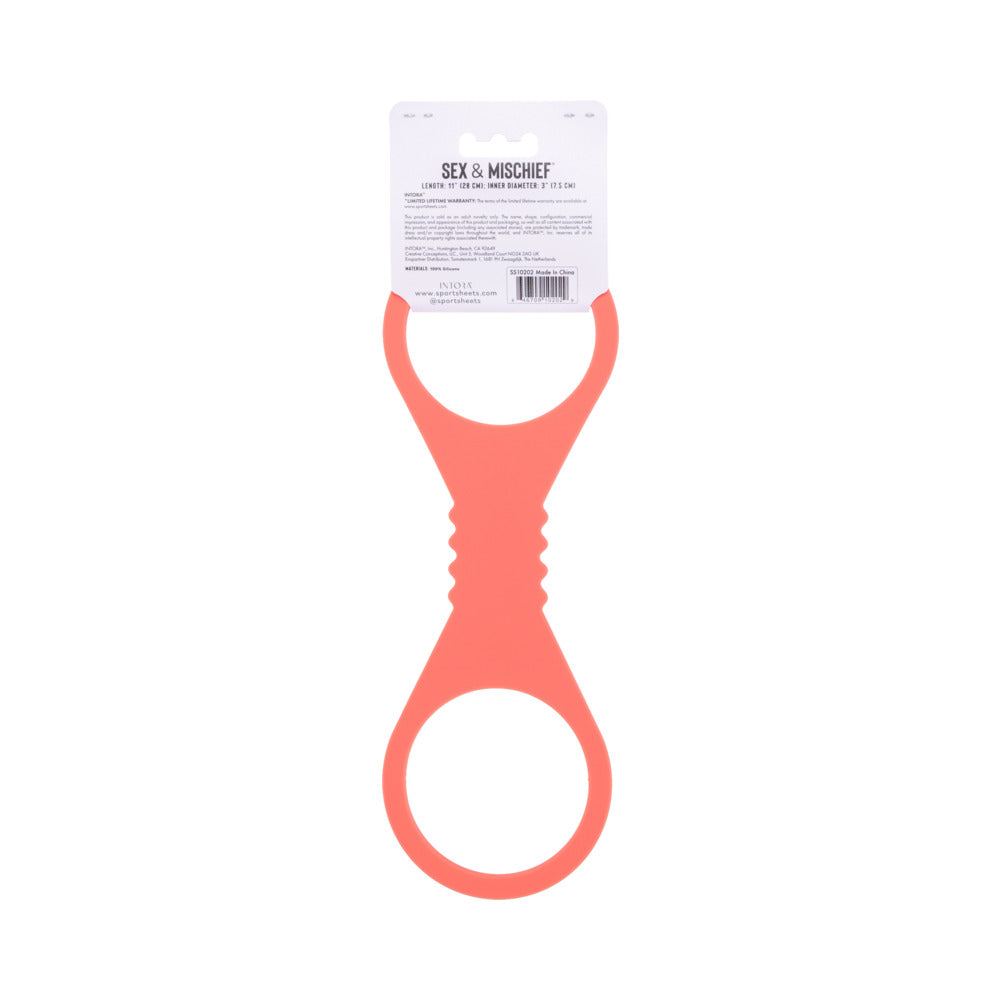 Sportsheets Sex &amp; Mischief Peaches 'n CreaMe Large Silicone Cuffs