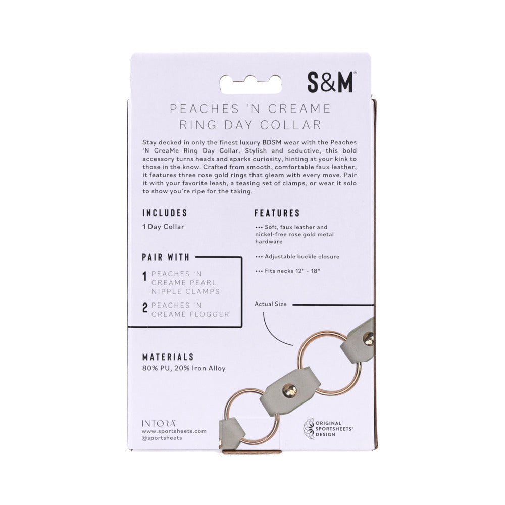 Sportsheets Sex &amp; Mischief Peaches 'n CreaMe Ring Day Collar