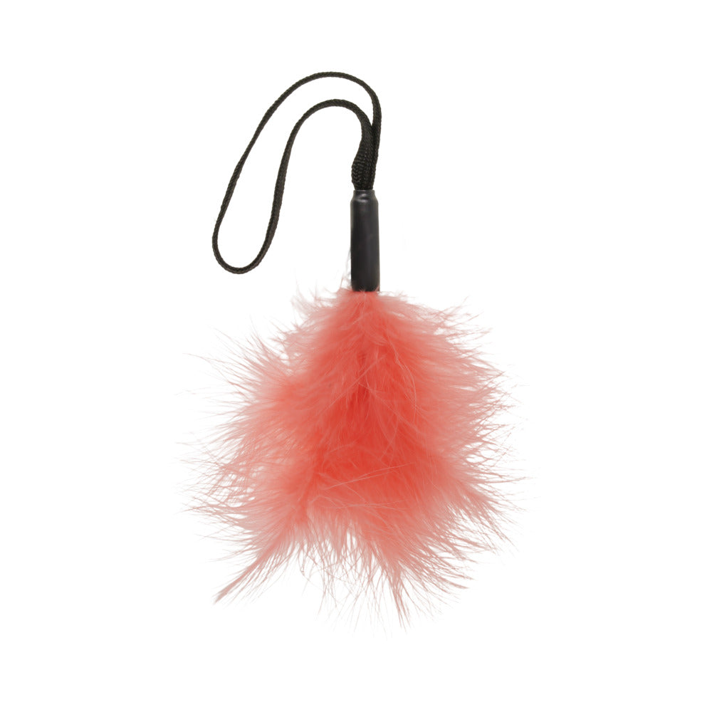 Sportsheets Sex &amp; Mischief Peaches 'n CreaMe Wrist Feather Tickler Peach