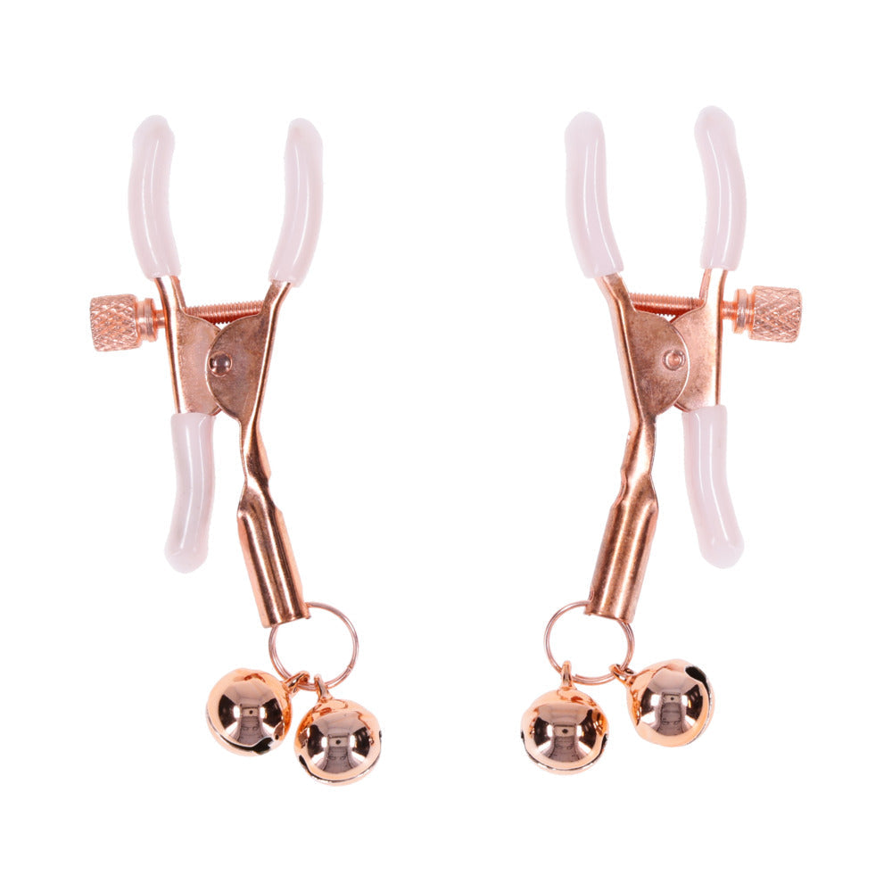 Sportsheets Sex &amp; Mischief Peaches 'n CreaMe Bell Nipple Clamps