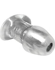 Master Series Dicked Clear Hollow Anal Plug Large