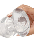 Master Series Dicked Clear Hollow Anal Plug Large