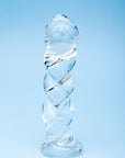 Clarity Seraphic Braid Glass Dildo